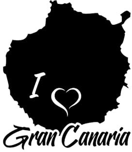 I Love Gran Canaria Aufkleber Roque Nublo Kanaren Mogan Bahia Feliz 14x12cm in 21 Farben