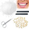 Temporary Tooth Repair Kit Fix Broken Teeth Dental Repair Kit Tooth Filling Replacement False Teeth Adhesive Thermal Fitting Beads with Black Files and Small Scissor for Missing Cracked Chipped Tooth