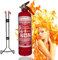 Brandengel Premium Autofeuerlöscher 1kg Pulverlöscher Feuerlöscher, LKW PKW Motorrad KFZ EN 3 Messingarmatur Manometer Halterung ABC 2LE (Ohne Prüfnachweis u. Jahresmarke)