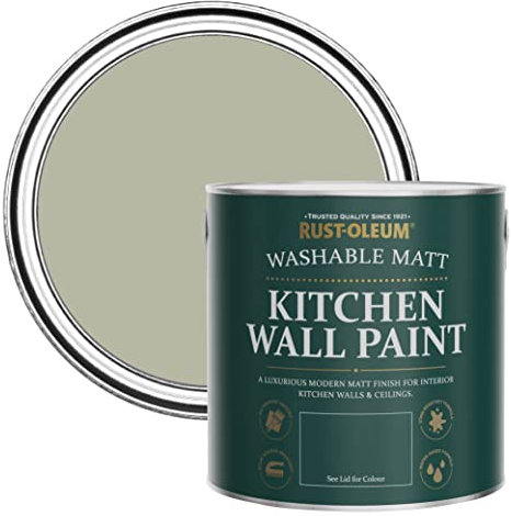 Rust-Oleum Peinture Brune Lessivable pour Murs de Cuisine, Finition Mate - Grège 2.5L