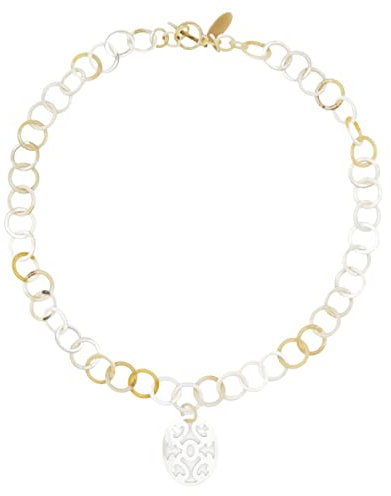 Feliss Horn Kette Halskette Damen Boho Schmuck Ketten mit Anhänger. 80 cm Gliederkette lang Afrikanischer Schmuck Hornschmuck weiß aus Büffelhorn