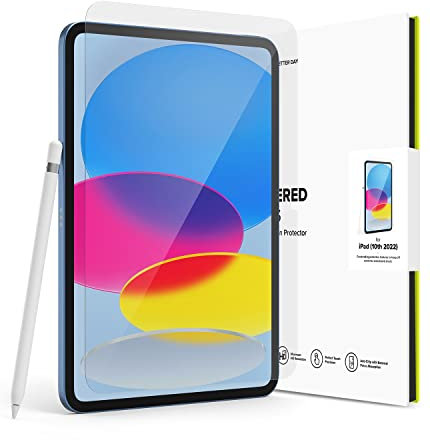 Ringke Glass Compatibile con Pellicola iPad A16 / iPad 10th, Pellicola Protettiva per Schermo in Vetro Temperato Infrangibile di Alta Qualità