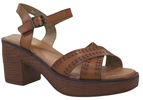 Women's Fashion Platform Wood Effect Heel cushioning Indoor Outdoor