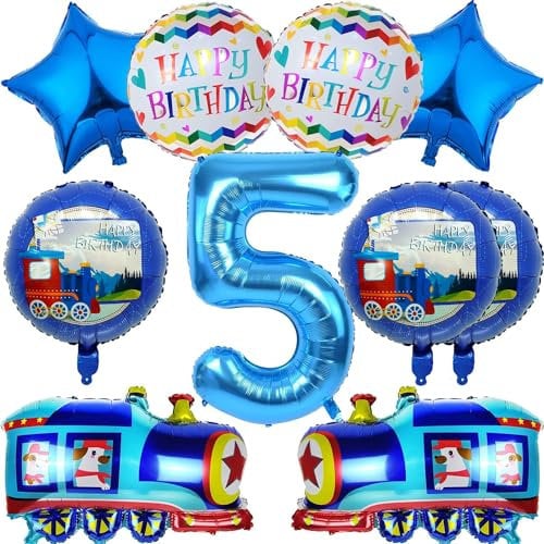 Luftballons Geburtstag 5 Jahre, 10 Stück Luftballons 5. Geburtstag, Helium Ballons für Kinder, Helium Folienballon für Kinder Geburtstagsdeko Dekoration