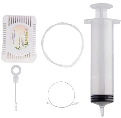 Fridge Dredge Tub Drain Water Pipe Cleaner,Refrigerator Cleaning Tools Kit,Fridge Drain Hole Cleaning Device,Fridge Cleaning Kit Fridge Dredger with Brush Opener