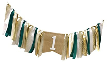 SAFIGLE 1 Juego Decoración De Sillas Altas Trona Infantil Pancarta De Cumpleaños De 1 Año 1er Primer Cumpleaños Decoraciones De Trona Adorno De Fiesta Recomendado Bebé Tira De La