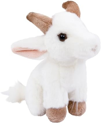 Teddys Rothenburg Kuscheltier Ziege sitzend weiß 18 cm Plüschziege Plüschtier