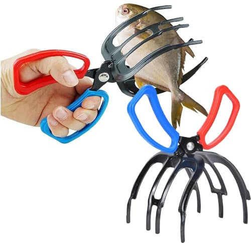 Fishing Pliers Gripper, 3 Claw Fish Gripper Metal Fish Control Clamp Claw Tong Grip Tackle Tool Control Forceps for Catch Fish Fishing Accessories Metal Fish Control Clamp
