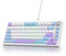 SOLIDEE tastiera gaming meccanica 75 percento,Tastiera Retroilluminata RGB,tastiera meccanica hot swappable/tastiera Gasket,82 tasti TKL NKRO Compatto tastiera con manopola del volume(82 Taro Milk)
