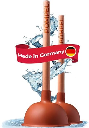 The Plunger I Sink Plunger, Plunger Sink Unblocker 110 + 140 mm, Perfect Plunger Shower Unblocker, Toilet, Bathtub or Sink in Top Craftsmanship Quality Made in Germany