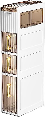 Armoire de rangement de salle de bain pour petits espaces, organiseur étanche pour papier toilette, livres, shampooing, médicaments, étagère mobile en couleur blanche
