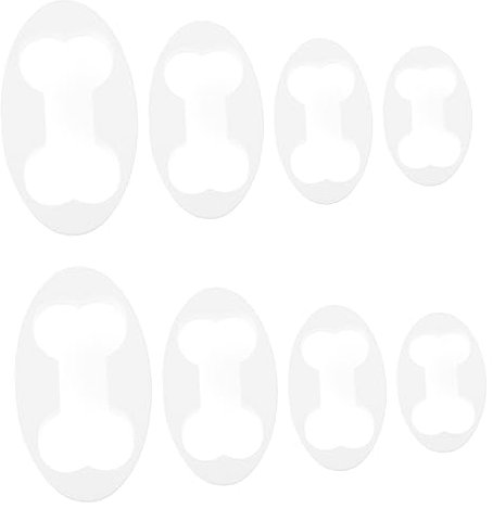 Cabilock Cortador De Galletas Forma De Hueso De Perro Moldes De Plástico 8 Piezas Duradero y Fácil De Usar