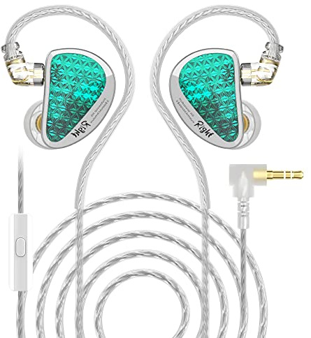keephifi KZ AS16 PRO Kabelgebundene IEM-Kopfhörer mit Mikrofon,4 x 31736BA & 2x29689 BA & 2 x 22955 BA HiFi In-Ear-Kopfhörer,PCB elektronische Frequenzteilung, 20–40 kHz Headset für Musiker,Gaming