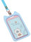 LEIDJGUN Porte-cartes en silicone pour protéger et personnaliser vos cartes avec cet étui en forme d'oreille de chat de dessin animé, bleu ciel