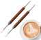 2 Pezzi XURJUMI Acciaio Inossidabile Latte Art Penna Barista Strumento Fai da Te Coffee Art Needle per Cappuccino Espresso Coffee Latte Decoration