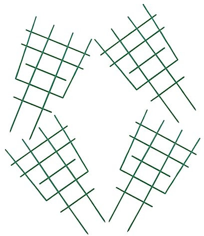 BESPORTBLE 4 Stück Pflanzenspalier aus Kunststoff Grün für Kletterpflanzen und Rosen Stabiler Windschutz für Topfpflanzen und Wachstum