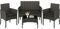 Yaheetech 4-er Gartenmöbel Set Balkonmöbel Set aus Polyrattan Terassenmöbel Außen mit 2er Sofa, 2 Stühle, Tisch & Sitzkissen für Terrasse/Balkon/Garten, Grau