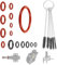 Lot de 20 joints toriques pour machine à café Philips Saeco - Lot de 20 joints toriques compatibles avec Philips - Comprend un kit de brosses de nettoyage en silicone - Groupe d'infusion pour valve de