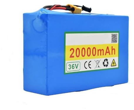 Batterie Lithium-Ion 36V 20Ah pour Vélo Électrique Avec Chargeur pour Moteur de Vélo Électrique 200W 500W Et Fauteuil Roulant T+DC
