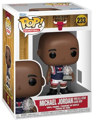 POP Funko NBA: Bulls - Michael Jordan - 1998 All-Star Game MVP | Offizieller Fanartikel und Merch - Vinyl Sammelfigur als Regal Deko - Geschenkidee zum Geburtstag für Fans und Sammler