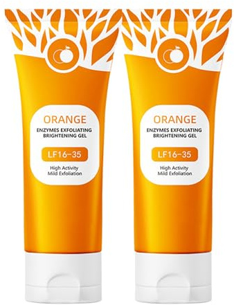 Orange Exfoliating Gel Lf16-35, 2025 Sanftes und Dennoch Wirksames Peeling für Strahlende Haut, Reinigungs Peeling Gel mit Orangenenzym - Tiefenreinigung für Gesicht und Körper(2pack)