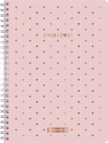 Schülerkalender Style 2026/2027 Pretty Pink | A5, Kunststoff: 2 Seiten = 1 Woche ; Kalendarium: August 2026 bis Juli 2027