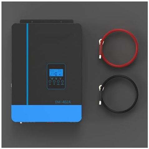 Inverter Onduleur Solaire Hybride 4 KW 24 V 220 V 230 V MPPT 110 A, Chargeur Solaire, Onduleur Sinusoïdal Pur, Compatible avec Batterie LiFePo4 Convertisseur Tension(with WIF)