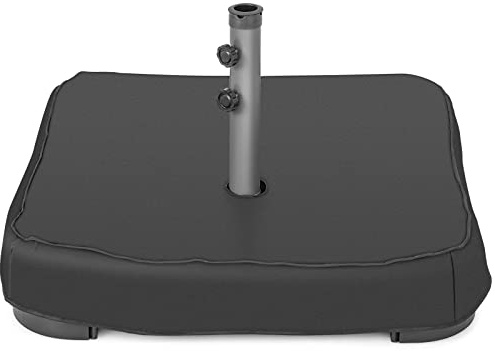 GOPLUS Quadratischer Schirmständer, befüllbares Schirmgewicht mit 2 Sandsäcken & Schutzhülle, wetterfester Schirmgewicht für Schirmstangen von 48mm, für Ampelschirme & doppelseitige Terrassenschirme