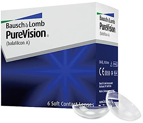 Bausch + Lomb PureVision Monatslinsen, sphärische Kontaktlinsen, weich, 6 Stück / BC 8.6 mm / DIA 14 / +2.75 Dioptrien