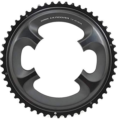 SHIMANO 52D 6800 Ultegra (52/36) Plato, Unisex-Adult, Negro