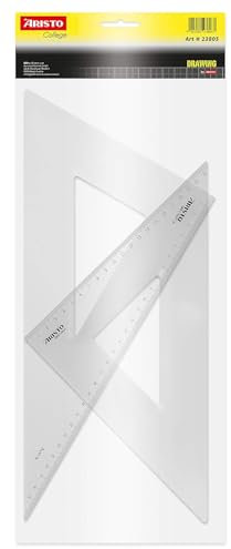 GEOtec Dreieck Lineal 45 Grad 300mm und 30-60 Grad 350mm aus Kunststoff im Spritzgussverfahren
