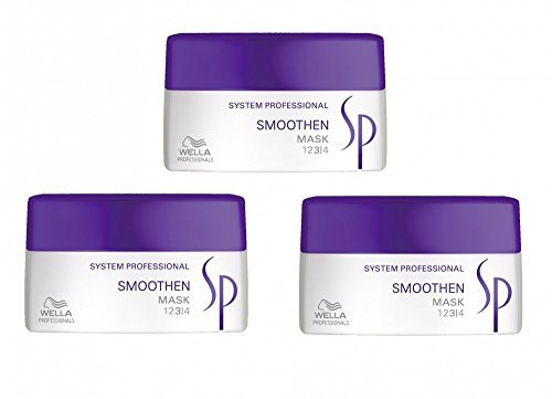 Wella SP Smoothen Mask 3 x 200 ml widerspenstiges Haar System Professional Care Haar-Kur