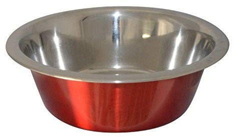 Ellie-Bo Dog or Cat Food and Water Bowls in 6 Sizes and 4 Colours (1.44Ltr Large, Red)
