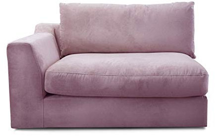 CAVADORE Sofa-Modul Fionamit Armteil links / individuell kombinierbar als Ecksofa, Big Sofa oder Wohnlandschaft / 138 x 90 x 112 / Webstoff flieder-lila