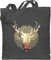 Baumwolltasche - Kompatibel mit Oktoberfest Tasche - Hirsch Motiv Geschenk Jäger I Hirschgeweih Tracht - Unisize - Dunkelgrau - hirschmotiv oktoberfesttasche bayrische jaeger stoffbeutel stoff