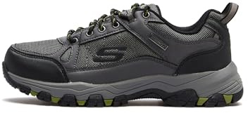 Skechers Herren Selmen Cormack Sneaker, Charcoal Leather W Synthetic Mesh, 46 EU