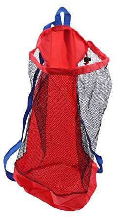 rebirthesame Rucksack Faltbar Tasche Kindermaschen Strandspielzeug Tasche Strandtasche Kordelzug Tragbare Tasche Für Sandspielzeug Wasserspielzeug Rücksack Beutel Für Kinder 47 cm