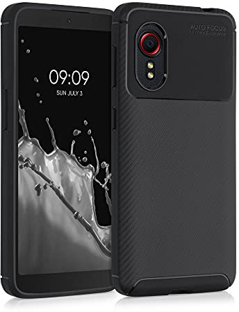 kwmobile Hülle kompatibel mit Samsung Galaxy Xcover 5 - Handyhülle Silikon Case - Carbon Schwarz
