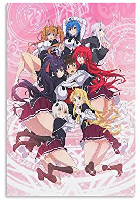 GNKIO High School Dxd Anime Leinwand Kunst Poster und Wand Kunst Bild Druck Moderne Familie Schlafzimmer Dekor Poster 08x12inch(20x30cm)