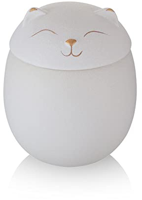 New Dream Katzenurne aus Keramik, klein, Weiß