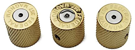 Guyker Guitar Knobs with 6mm Dia. Shaft Pots - Golden Tone and Volume Control Potentiometer Knob Replacement for Precision Electric Guitar or Bass (3 Piece)