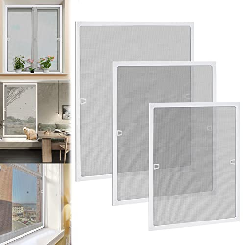 LZQ Moustiquaire pour fenêtre - Avec cadre en aluminium - Sans perçage ni vis - 120 x 140 cm - Blanc