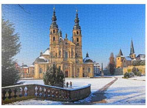 MyPuzzle Dom St. Salvator mit Michaelskirche in Fulda, Hessen, Deutschland - Premium 1000 Teile Puzzle - MyPuzzle Sonderkollektion von Puzzle Galaxy