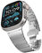 CHANCHY 49mm 46mm 45mm 44mm 42mm(Serie 3) für Apple Watch Armband,Edelstahl Gliederarmband Metall Ersatzarmbänder Geeignet für Apple watch Ultra 2/Ultra,Series 10/9/8/7/6/5/4/3/2/1/SE,Silber