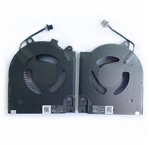 Fleshy Leaf New CPU+GPU Cooling Fan Replacement for Dell 2021year G15 5510 5511 5515 RTX3060 RTX3050 Series DC12V 1A DFSCK22105182Q FN9R 9.6CFM DFSCK22115181T FN9S 9.2CFM