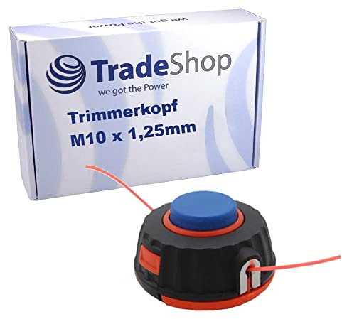 Trade-Shop Trimmerkopf/Mähkopf/Fadenkopf M10 x 1,25mm Links kompatibel mit Echo SRM2305 SRM5000 SRM4000 SRM250 SRM330 SRM350 / Freischneider