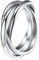 QKEPCY Angst Ring für Damen - Kreuz Spinning Edelstahl Knoten Infinity Fidget Dünne Stapelbarer Ring - Anti Stress Anxiety Zappel Schmuck Geschenk (7, Silber)
