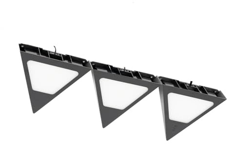 PRIOS LED Unterschrankleuchten (Unterbauleuchte) Odia dimmbar (Modern) in Schwarz aus Edelstahl (3 flammig,) - Unterbauleuchten Wohnzimmerleuchte