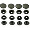 ISTA TOOLS Druckknöpfe Antik Ringfeder, Ring-Feder-Buttons, R-Feder-Snaps, Messing, rostfrei, vierteilig Metallknöpfe (50 Stück - 12,5 mm)