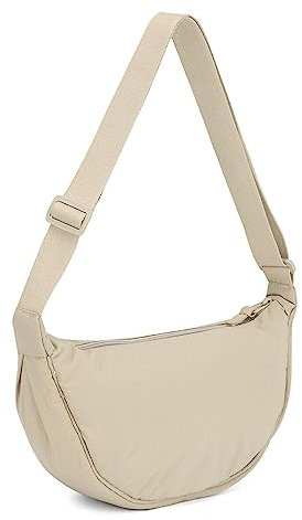 SUKUTU Borsa a Tracolla in Nylon Mezzaluna Hobo per Donne e Uomini - Trendy Borsa Piccola